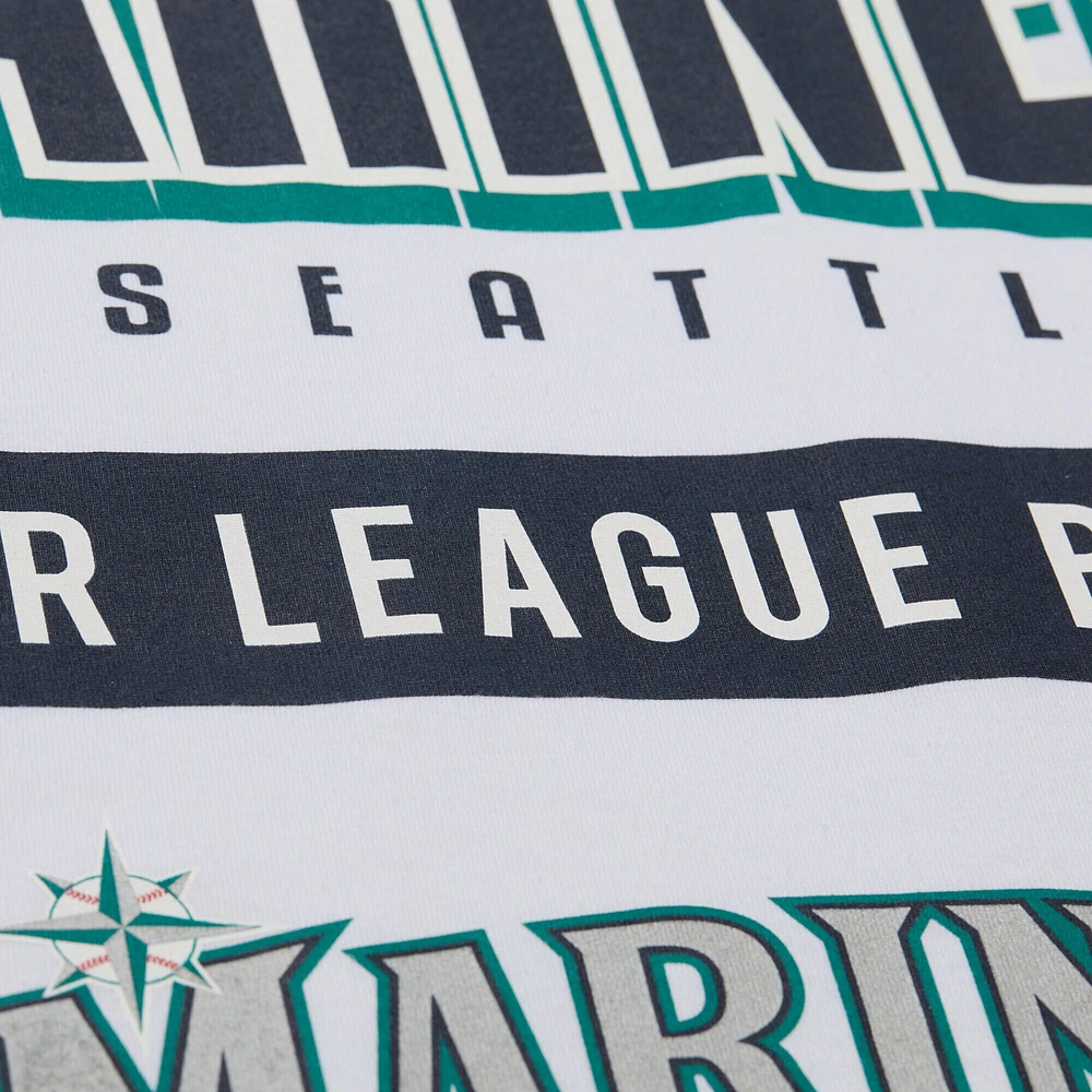 Men's Mitchell & Ness White Seattle Mariners Cooperstown Collection Team Origins Premium T-Shirt