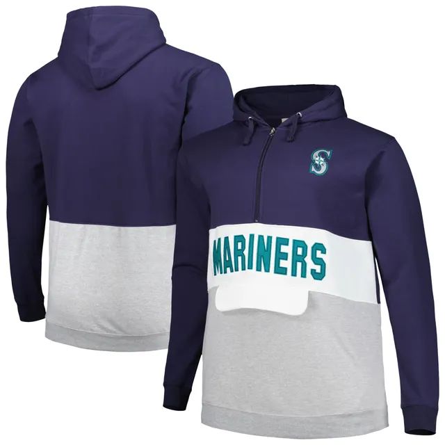 Lids Seattle Mariners Jersey Pullover Muscle Hoodie - Navy