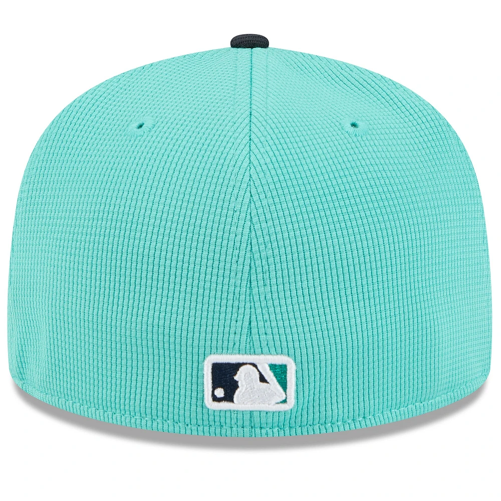 Casquette ajustée 59FIFTY pour homme New Era Teal Seattle Mariners 2025 Spring Training