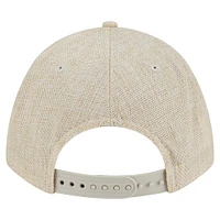 Men's New Era Beige Seattle Mariners Cotton Weave M-Crown A-Frame 9FORTY Adjustable Hat