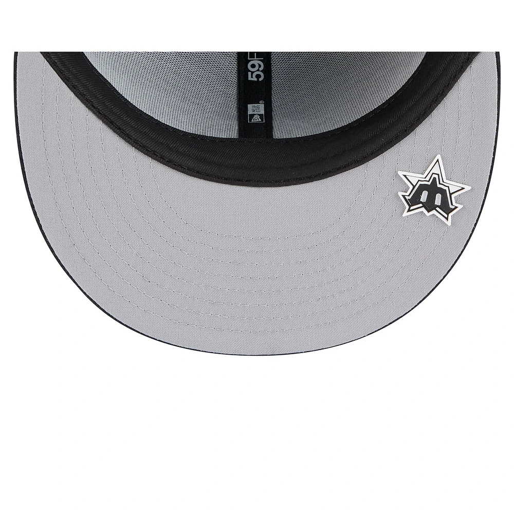 Men's New Era Black Seattle Mariners 2025 MLB Clubhouse 59FIFTY Fitted Hat