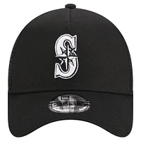 Casquette ajustable 9FORTY Trucker Seattle Mariners New Era noire pour homme