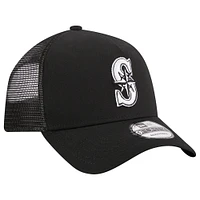 Casquette ajustable 9FORTY Trucker Seattle Mariners New Era noire pour homme
