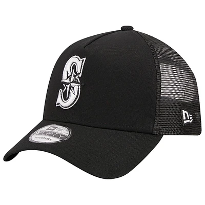 Casquette ajustable 9FORTY Trucker Seattle Mariners New Era noire pour homme