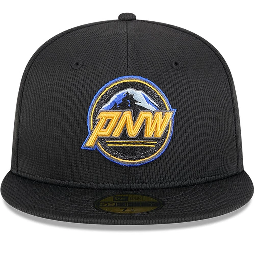 Men's New Era Black Seattle Mariners City Connect Batting Practice 59FIFTY Fitted Hat