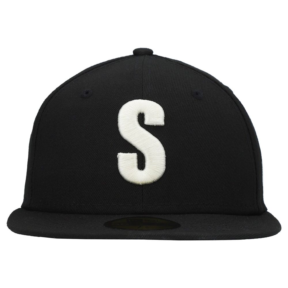 New Era Men's New Era Black Seattle Mariners Jersey 59FIFTY Fitted Hat