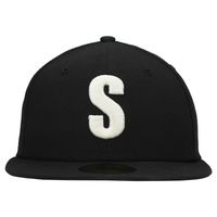 Men's New Era Black Seattle Mariners Cooperstown Collection Turn Back The Clock Steelheads 59FIFTY Fitted Hat