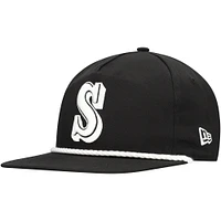 Men's New Era Black Seattle Mariners Golfer Snapback Hat