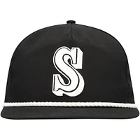 Casquette snapback de golfeur Seattle Mariners New Era noire pour hommes