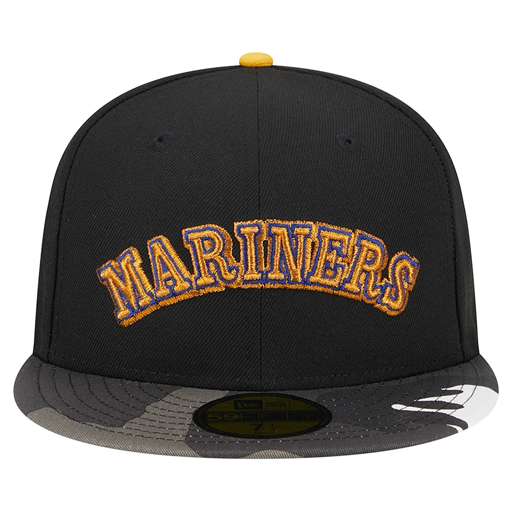 Casquette ajustée 59FIFTY camouflage métallisé Seattle Mariners New Era pour homme