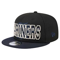 Casquette Snapback 9FIFTY Splatter Seattle Mariners de New Era pour homme, noire