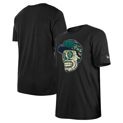 T-shirt noir Sugar Skulls New Era pour hommes des Seattle Mariners