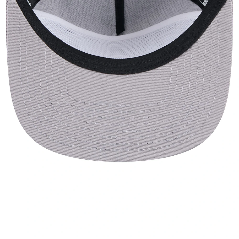 Casquette de golfeur en mesh noir/gris Seattle Mariners Throwback New Era pour hommes