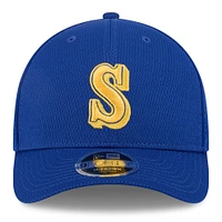 Men's New Era Blue Seattle Mariners 2025 MLB Clubhouse 9FORTY M-Crown Adjustable Hat