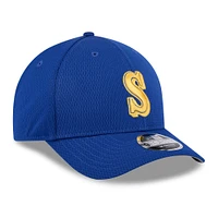 Men's New Era Blue Seattle Mariners 2025 MLB Clubhouse 9FORTY M-Crown Adjustable Hat