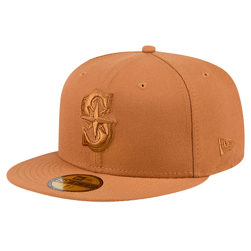 Casquette ajustée 59FIFTY New Era pour hommes des Seattle Mariners marron