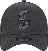 Casquette ajustable 9FORTY A-Frame Essentials avec logo des Mariners de Seattle de New Era pour homme, anthracite