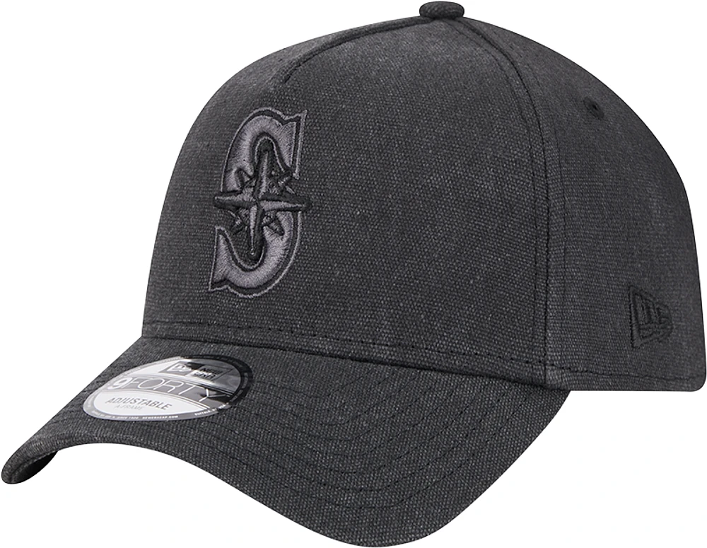 Casquette ajustable 9FORTY A-Frame Essentials avec logo des Mariners de Seattle de New Era pour homme, anthracite