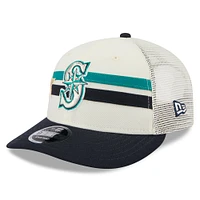 Casquette Snapback 9FIFTY Snapback Meshback Low Profile 9FIFTY New Era pour hommes, crème/bleu marine, Seattle Mariners 2024 MLB All-Star Game