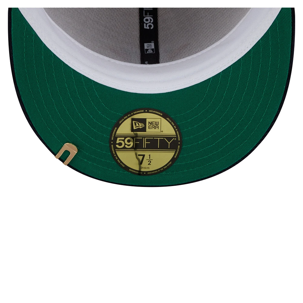 Men's New Era Cream/Navy Seattle Mariners Two-Tone Corduroy 59FIFTY Fitted Hat