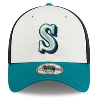 Men's New Era  Cream Seattle Mariners 2025 Batting Practice 39THIRTY Flex Hat