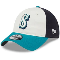 Men's New Era Cream Seattle Mariners 2025 Batting Practice 9TWENTY Adjustable Hat