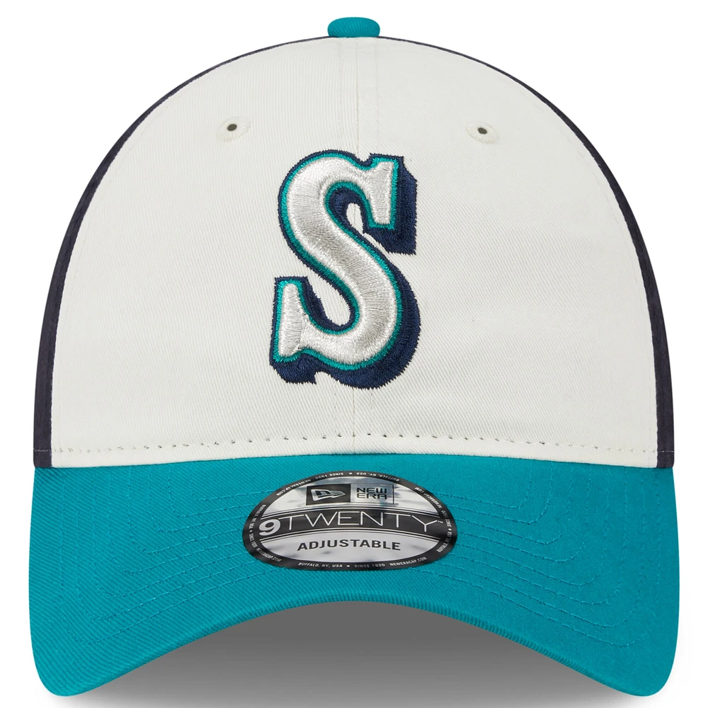 Men's New Era  Cream Seattle Mariners 2025 Batting Practice 9TWENTY Adjustable Hat