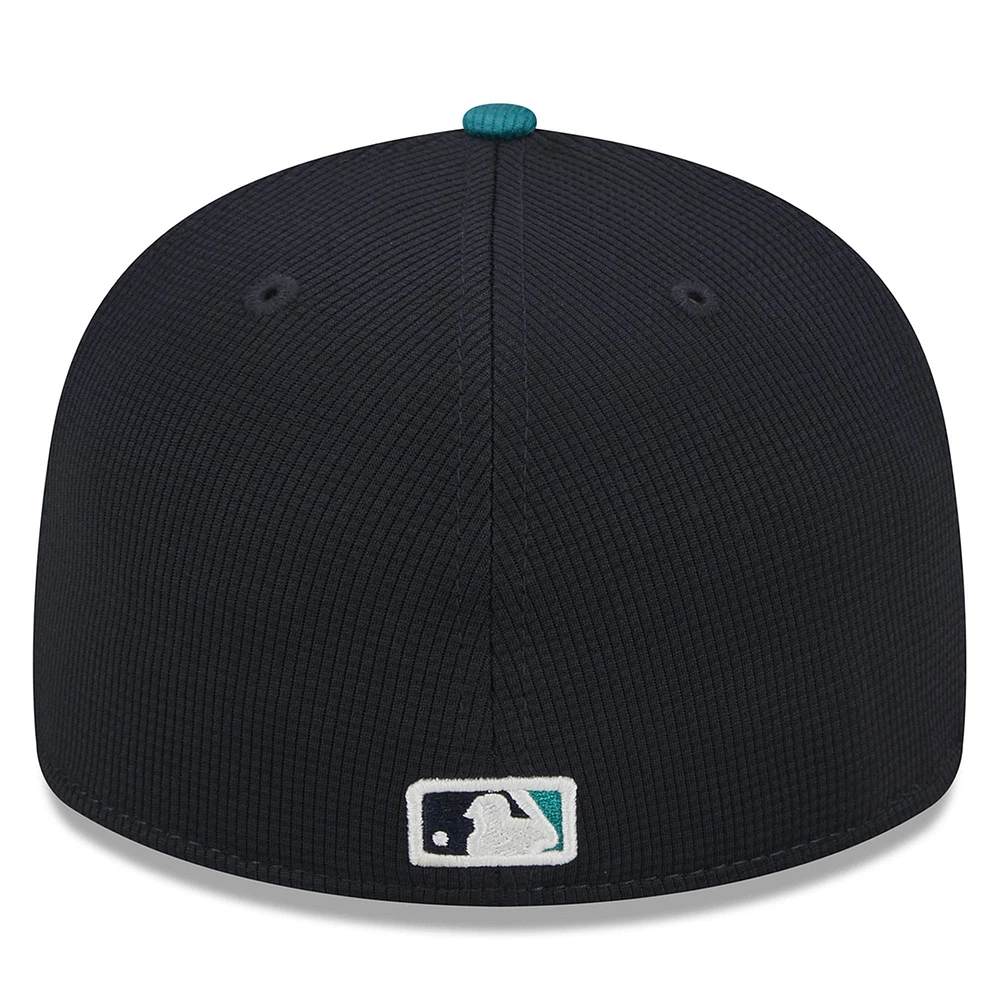 Men's New Era  Cream Seattle Mariners 2025 Batting Practice Low Profile 59FIFTY Fitted Hat