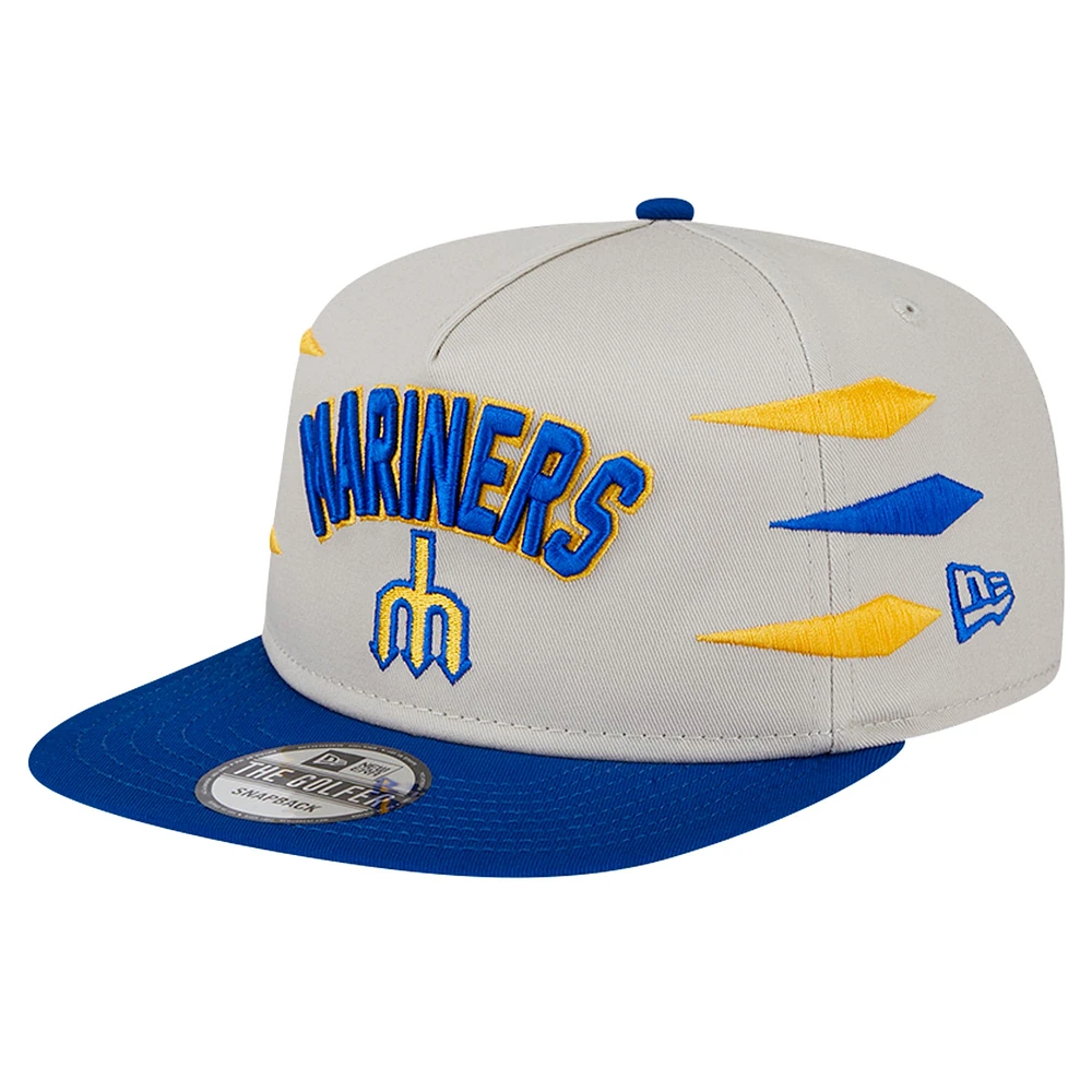 Men's New Era Cream Seattle Mariners Iron Golfer Snapback Hat