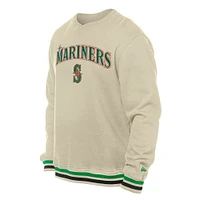 Men's New Era  Cream Seattle Mariners St. Patrick's Day Twill Pullover Sweatshirt