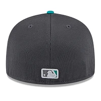 Men's New Era  Gray/Aqua Seattle Mariners 2025 Batting Practice 59FIFTY Fitted Hat