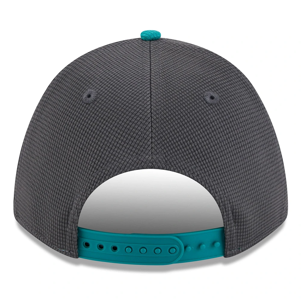 Men's New Era  Gray/Aqua Seattle Mariners 2025 Batting Practice 9FORTY M-Crown Adjustable Hat