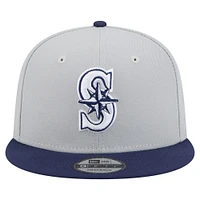 Men's New Era Gray/Navy Seattle Mariners 2-Tone Color Pack 9FIFTY Snapback Hat