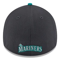 Men's New Era  Gray/Teal Seattle Mariners 2025 Batting Practice 39THIRTY Flex Hat