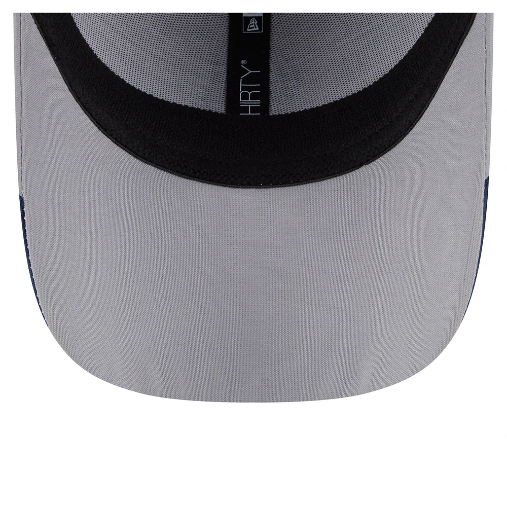 Men's New Era  Gray Seattle Mariners Linear 39THIRTY Flex-Fit Hat