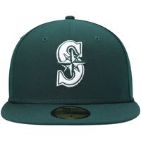 Men's New Era Green Seattle Mariners White Logo 59FIFTY Fitted Hat