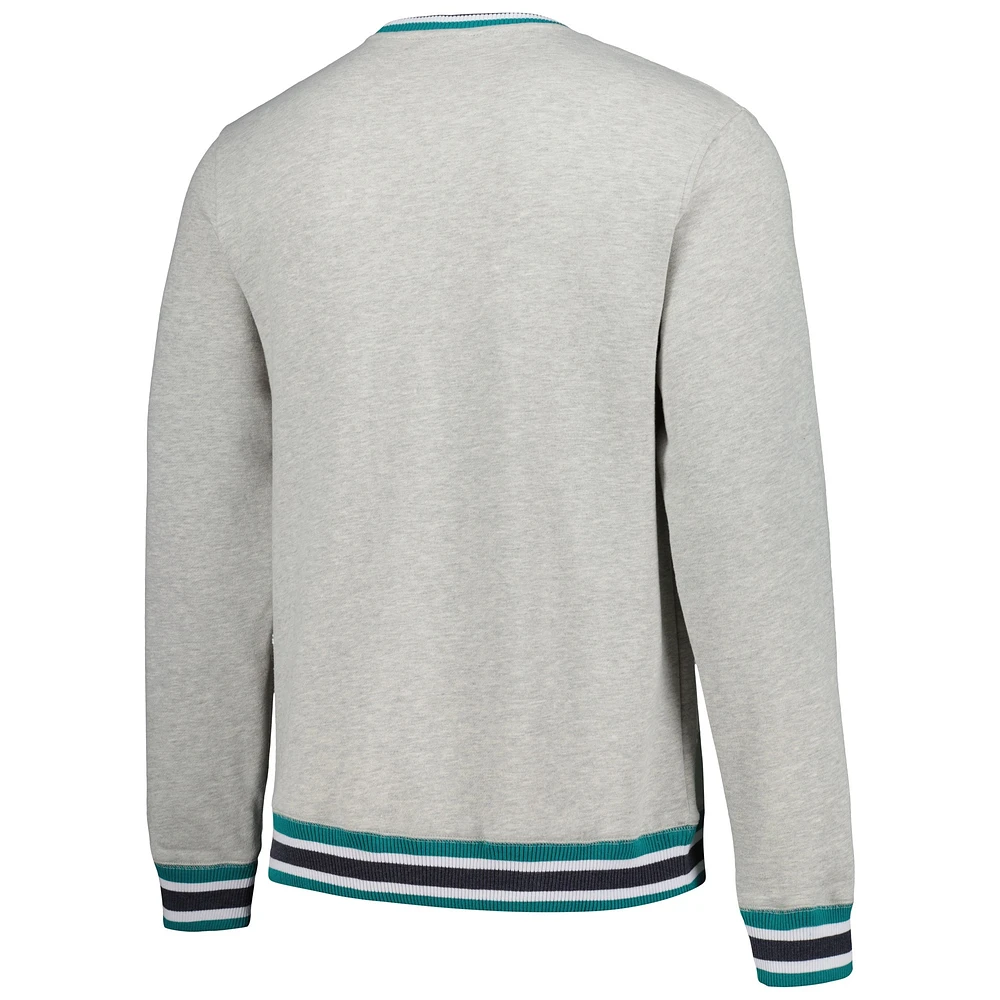 Sweat-shirt classique Throwback des Seattle Mariners New Era gris chiné pour hommes