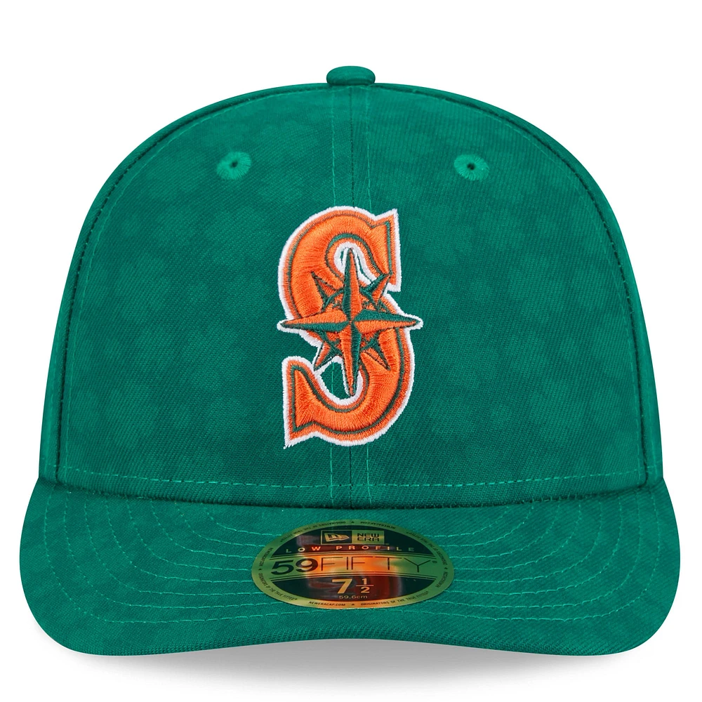 Casquette ajustée 59FIFTY à profil bas pour homme New Era Kelly Green Seattle Mariners St. Patrick's Day