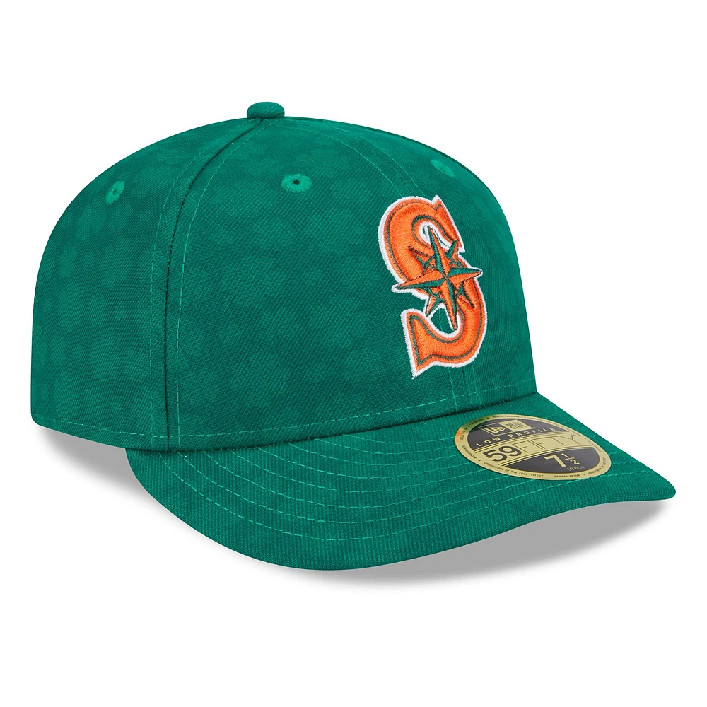 Casquette ajustée 59FIFTY à profil bas pour homme New Era Kelly Green Seattle Mariners St. Patrick's Day