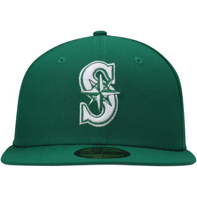 Casquette ajustée 59FIFTY Kelly Mariners Seattle New Era pour homme avec logo blanc