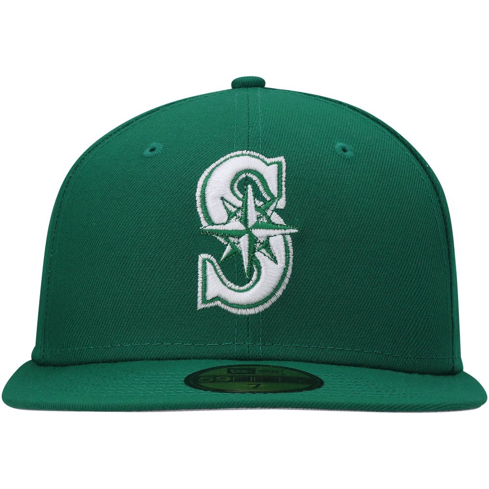 Men's New Era Kelly Green Seattle Mariners White Logo 59FIFTY Fitted Hat