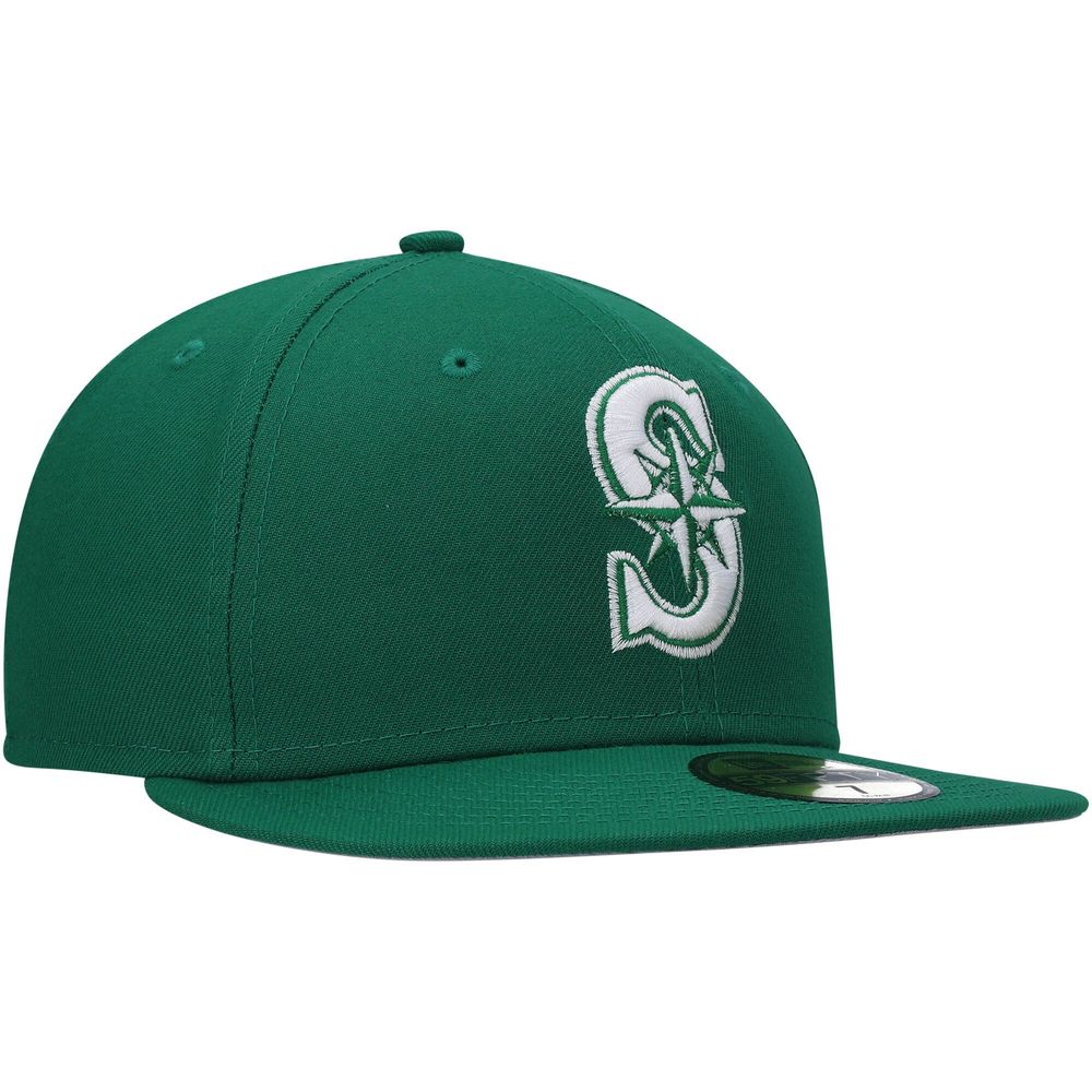 Men's New Era Kelly Green Seattle Mariners White Logo 59FIFTY Fitted Hat