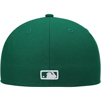 Men's New Era Kelly Green Seattle Mariners White Logo 59FIFTY Fitted Hat
