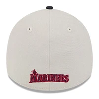 Men's New Era  Khaki/Black Seattle Mariners 2024 Fourth of July 39THIRTY Flex Hat