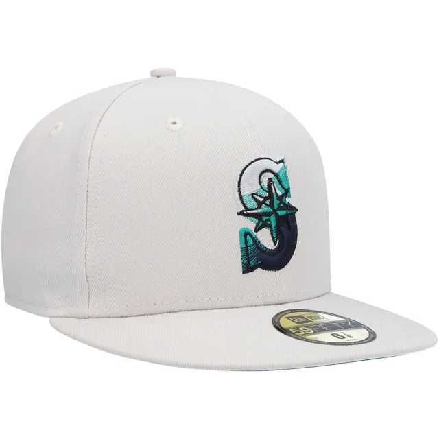 Men's New Era Khaki Seattle Mariners Stone Dim Undervisor 59FIFTY