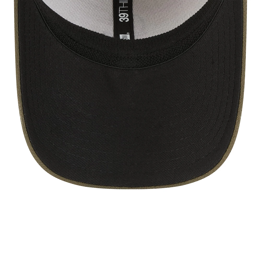 Men's New Era Light Beige/Olive Seattle Mariners 2025 Armed Forces Day 39THIRTY Flex Hat