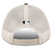 Men's New Era Light Beige/Olive Seattle Mariners 2025 Armed Forces Day 9FORTY M-Crown A-Frame Adjustable Hat