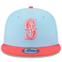 New Era Men's White and Light Blue Seattle Mariners Spring Basic Two-Tone  9FIFTY Snapback Hat