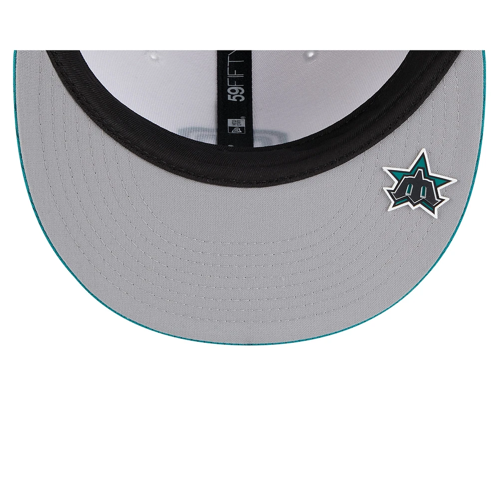 Men's New Era Navy/Aqua Seattle Mariners 2025 MLB Clubhouse 59FIFTY Fitted Hat