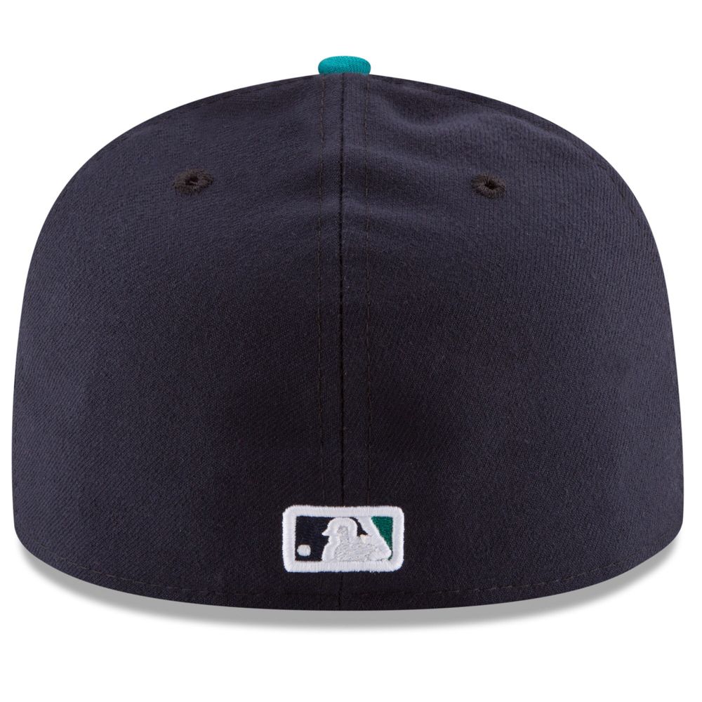 Men's New Era Navy/Aqua Seattle Mariners Alternate Authentic Collection On Field 59FIFTY Fitted Hat